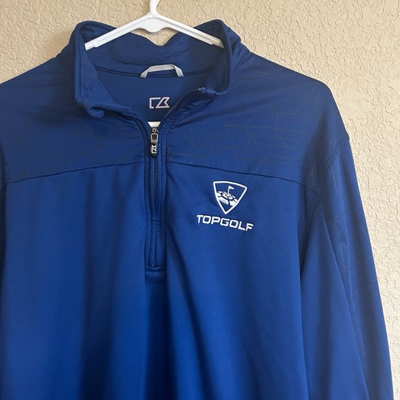 Men’s M Top Golf Blue Pull Over Jacket - Picture 10 of 10
